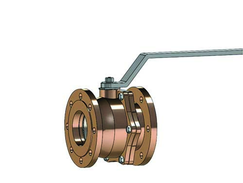 Two Pieces	Full Bore Ball Valve-Flanged resim